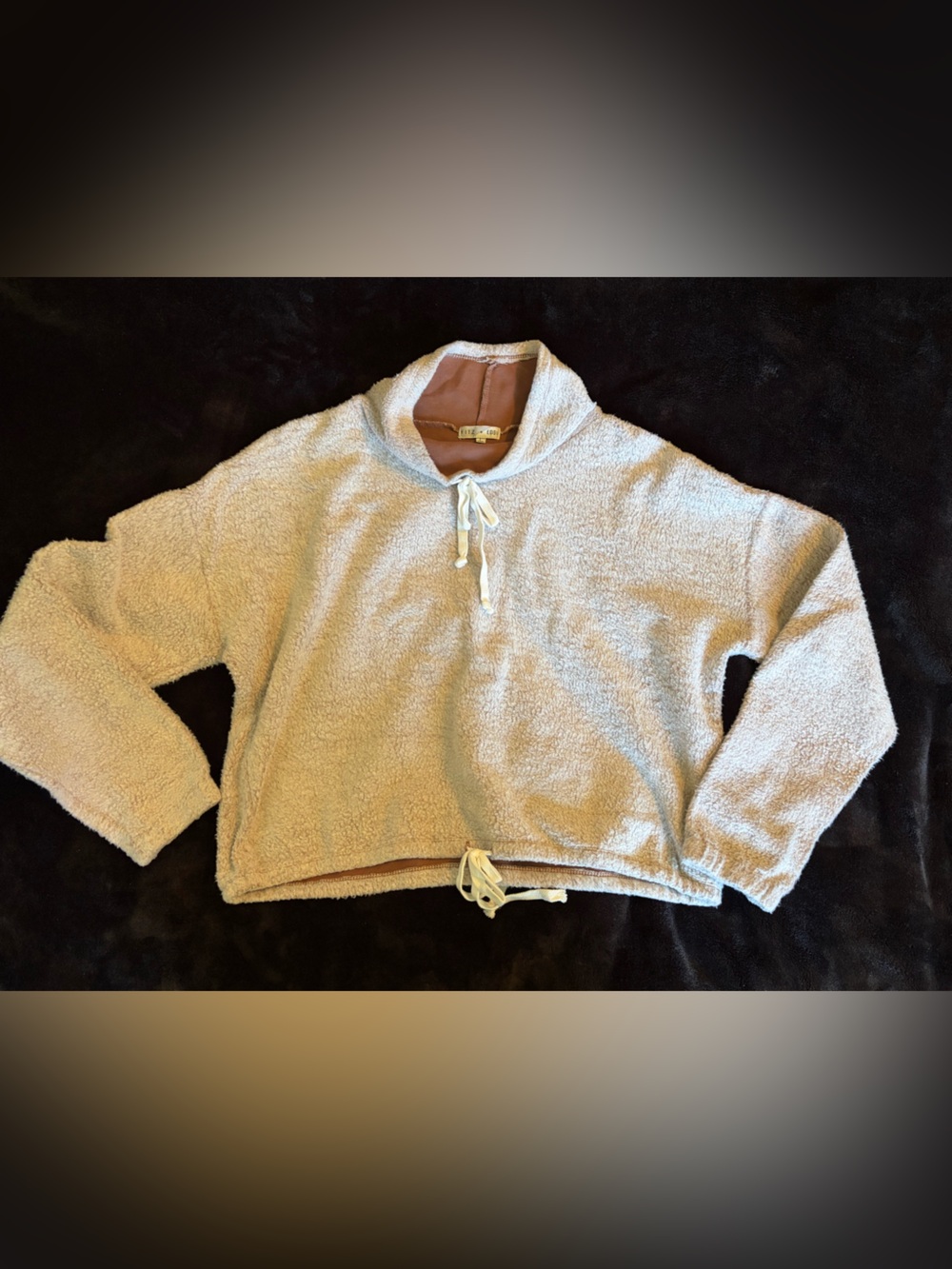 Cozy Cream Sherpa Cowl-Neck Pullover for Women